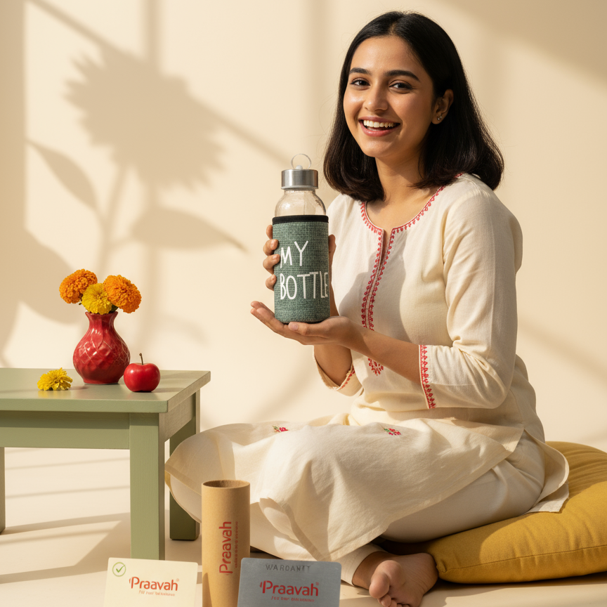 Glass Bottle with Case